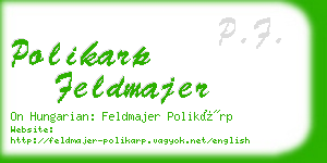 polikarp feldmajer business card